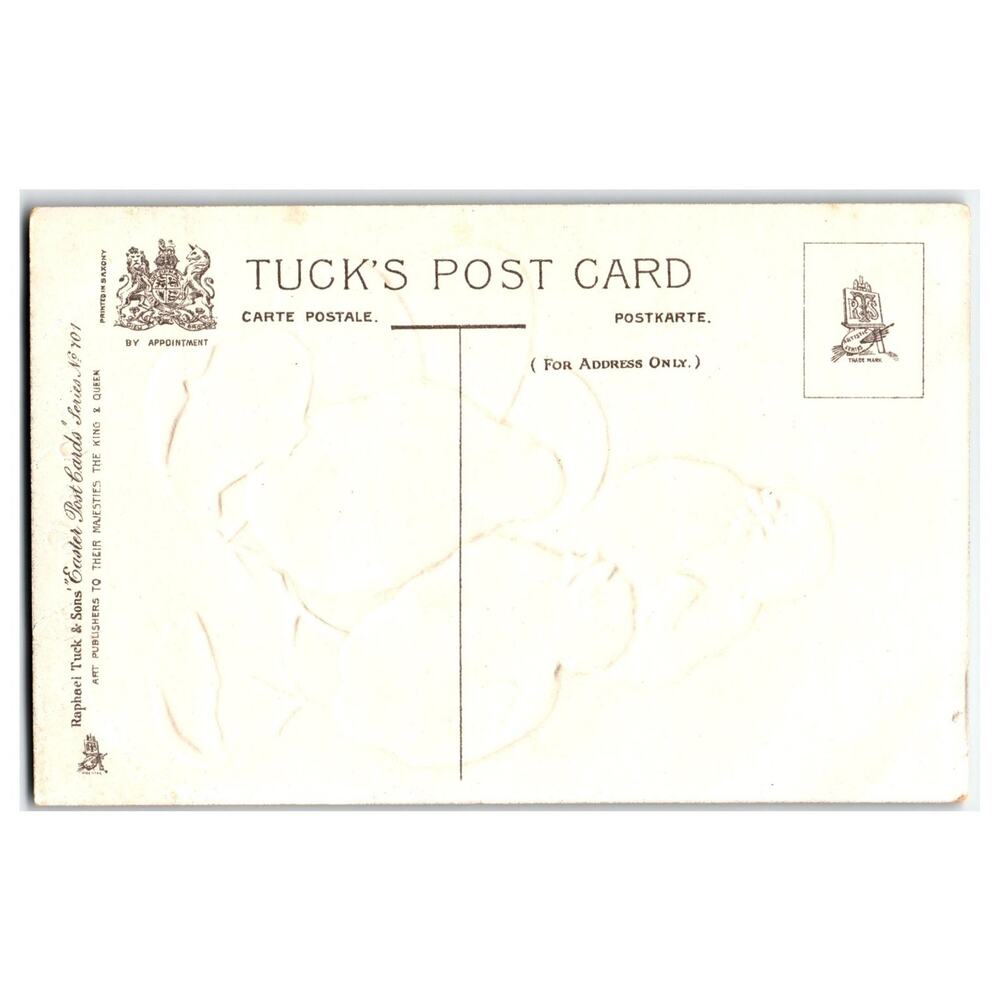 Raphael Tuck & Sons Easter Chicks Eggs "Loving Easter Greetings" Postcard Saxony - Picture 2 of 2